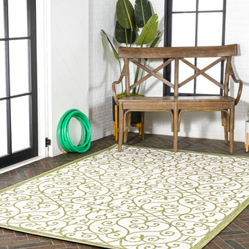 Madrid Vintage Filigree Textured Weave Indoor/outdoor Area Rug